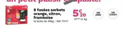 Picard 8 Fusées sorbets orange, citron, framboise offre
