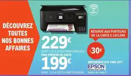 E.Leclerc Espace Culturel EPSON Imprimante eco tank 2871 offre