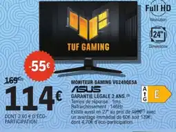 E.Leclerc Espace Culturel ASUS Moniteur gaming VG249QE5A offre