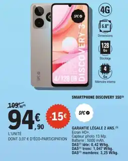 E.Leclerc Espace Culturel Smartphone discovery 3se offre