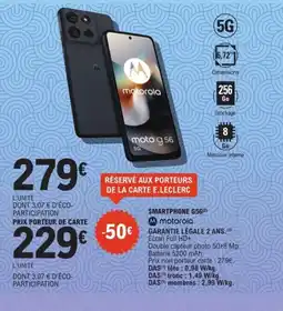 E.Leclerc Espace Culturel MOTOROLA Smartphone offre