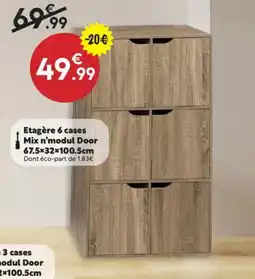 Maxi Bazar Etagère 6 cases Mix n'modul Door offre