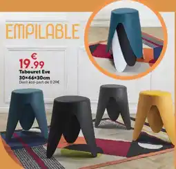 Maxi Bazar Tabouret Tabouret Eve 30*46*30cm offre