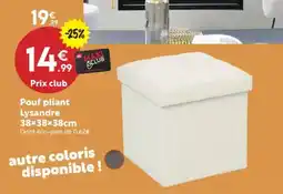 Maxi Bazar Pouf pliant Lysandre offre