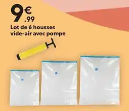 Maxi Bazar Lot de 6 housses vide-air avec pompe offre