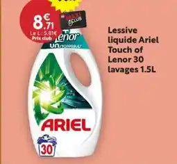Maxi Bazar Lessive liquide Ariel Touch of Lenor 30 lavages offre