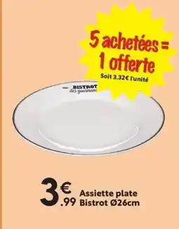 Maxi Bazar Assiette plate Bistrot offre