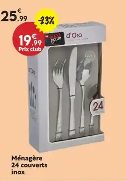 Maxi Bazar Ménagère 24 couverts inox offre