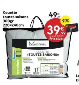 Maxi Bazar Couette toutes saisons offre