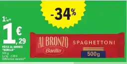 E.Leclerc BARILLA Pâtes al bronzo offre