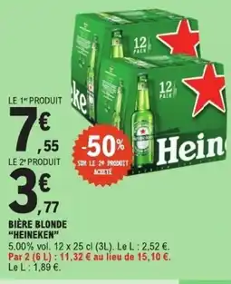E.Leclerc HEINEKEN Bière blonde offre