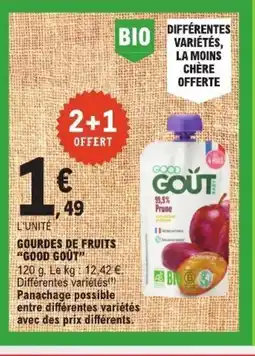 E.Leclerc GOOD GOÛT Gourdes de fruits offre