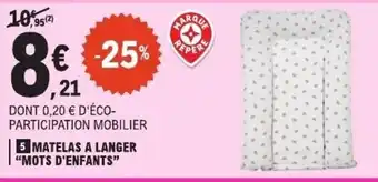E.Leclerc MOTS D'ENFANTS Matelas a langer offre