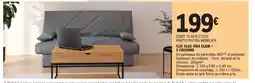E.Leclerc Clic clac gris clair + 2 coussins offre