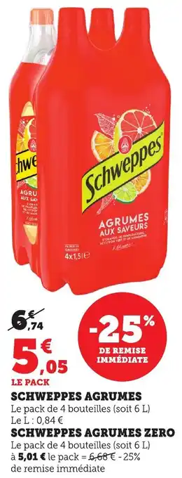 Bi1 Schweppes agrumes offre
