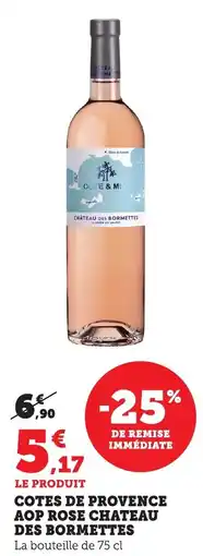 Bi1 Cotes de provence aop rose chateau des bormettes offre