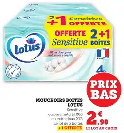 Bi1 Mouchoirs boites lotus offre