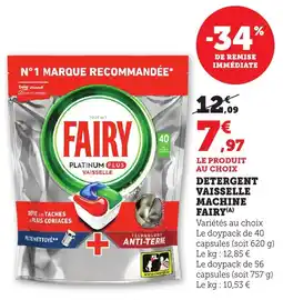 Bi1 Detergent vaisselle machine fairy offre