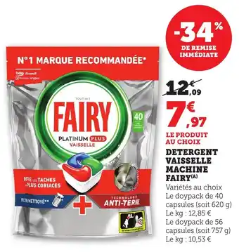 Bi1 Detergent vaisselle machine fairy offre