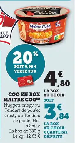 Bi1 Coq en box au choix maitre coq offre