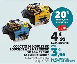 Bi1 Cocotte de moules de soit bouchot a la mariniere ou a la creme la cancalaise offre