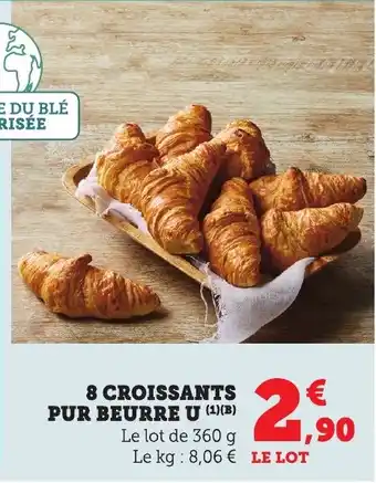 Bi1 8 croissants pur beurre u offre