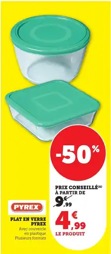 Bi1 Plat en verre pyrex offre