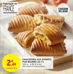 Intermarché Chaussons aux pommes pur beurre x4 offre