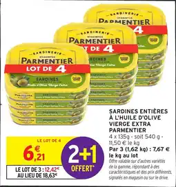 Intermarché Sardines entières à l'huile d'olive vierge extra parmentier offre