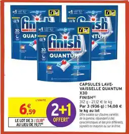 Intermarché CAPSULES LAVE-VAISSELLE QUANTUM X30 offre