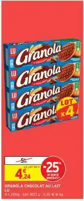 Intermarché Granola chocolat au lait offre