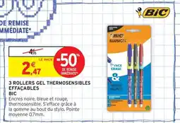 Intermarché 3 ROLLERS GEL THERMOSENSIBLES EFFAÇABLES offre