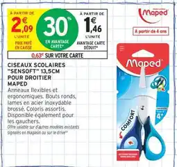 Intermarché Ciseaux scolaires Sensoft 13,5cm pour droitier Maped offre
