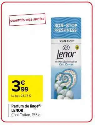 Carrefour Parfum de Linge Lenor offre
