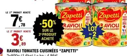 E.Leclerc RAVIOLI TOMATES CUISINÉES ZAPETTI offre
