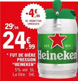 E.Leclerc Fut de bière pression Heineken offre