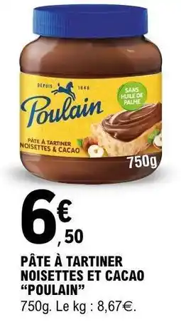 E.Leclerc Pâte À Tartiner Noisettes Et Cacao Poulain offre