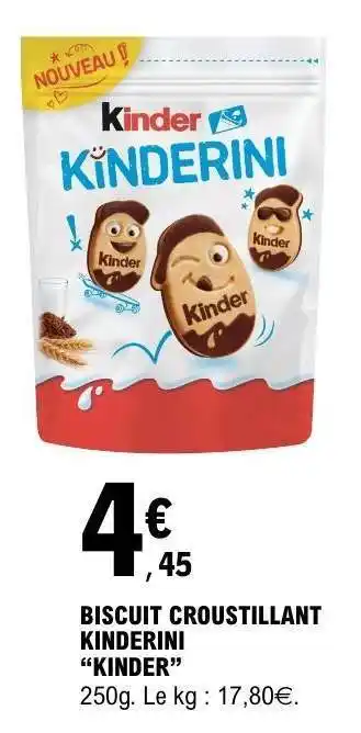 E.Leclerc Biscuit Croustillant Kinderini Kinder offre