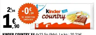 E.Leclerc KINDER COUNTRY offre