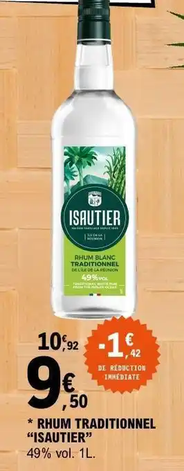 E.Leclerc RHUM TRADITIONNEL 'ISAUTIER' offre