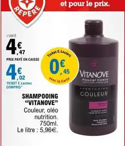 E.Leclerc SHAMPOOING “VITANOVE” offre
