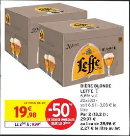 Intermarché Bière blonde leffe offre