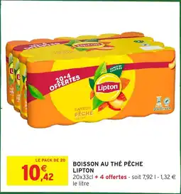 Intermarché Boisson au thé pêche lipton offre