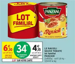 Intermarché Le ravioli sauce tomate lot familial panzani offre