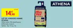 Intermarché Lot de 4 boxers homme athena offre