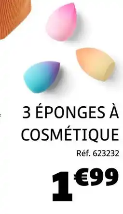 Gifi 3 éponges à cosmétique offre