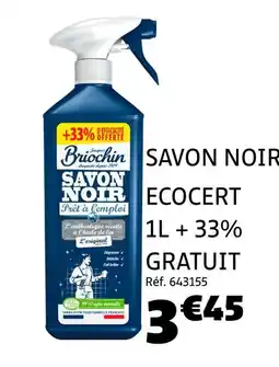 Gifi Ecocert Jacques Briochin Savon Noir 1L + 33% gratuit offre