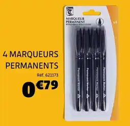 Gifi 4 marqueurs permanents offre