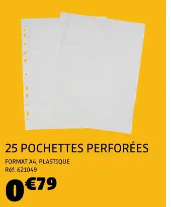 Gifi 25 POCHETTES PERFORÉES offre