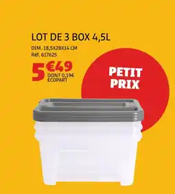 Gifi Lot de 3 box 4,5L offre